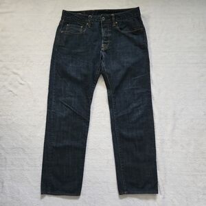 G-STAR‎ RAW Men's "Attacc" Dark Wash Straight Jeans Size 33 Short Inseam